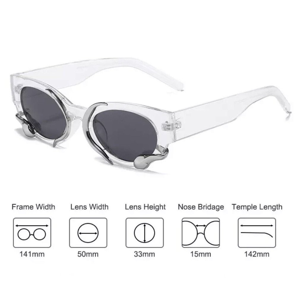 Luxury Cat Eye Sunglasses Women Brand Designer Fashion Small Frame Sun Glasses - Picture 3 of 9